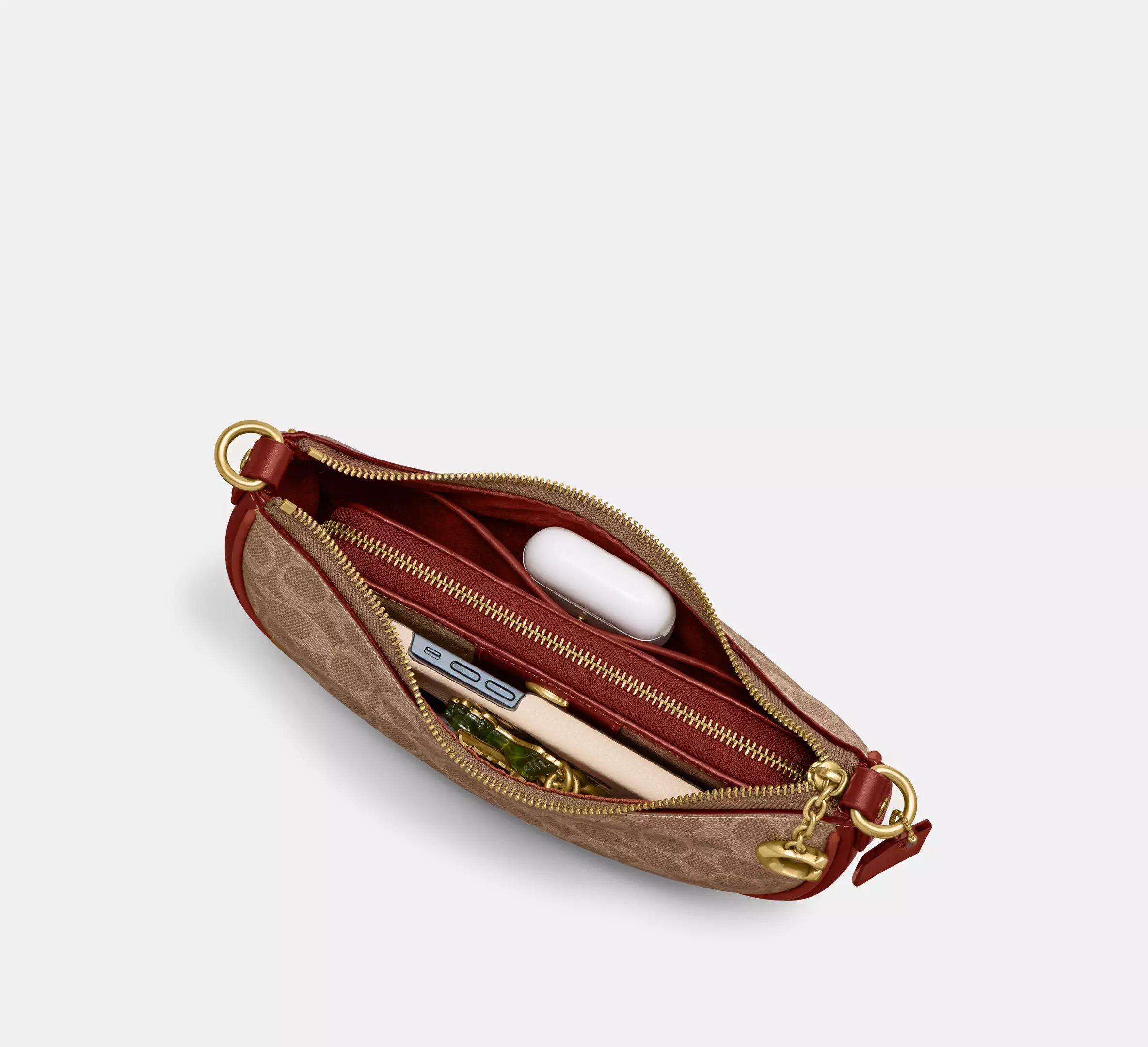 ᐉ Женская сумка Coach Mira Shoulder Bag In Signature Canvas Brown