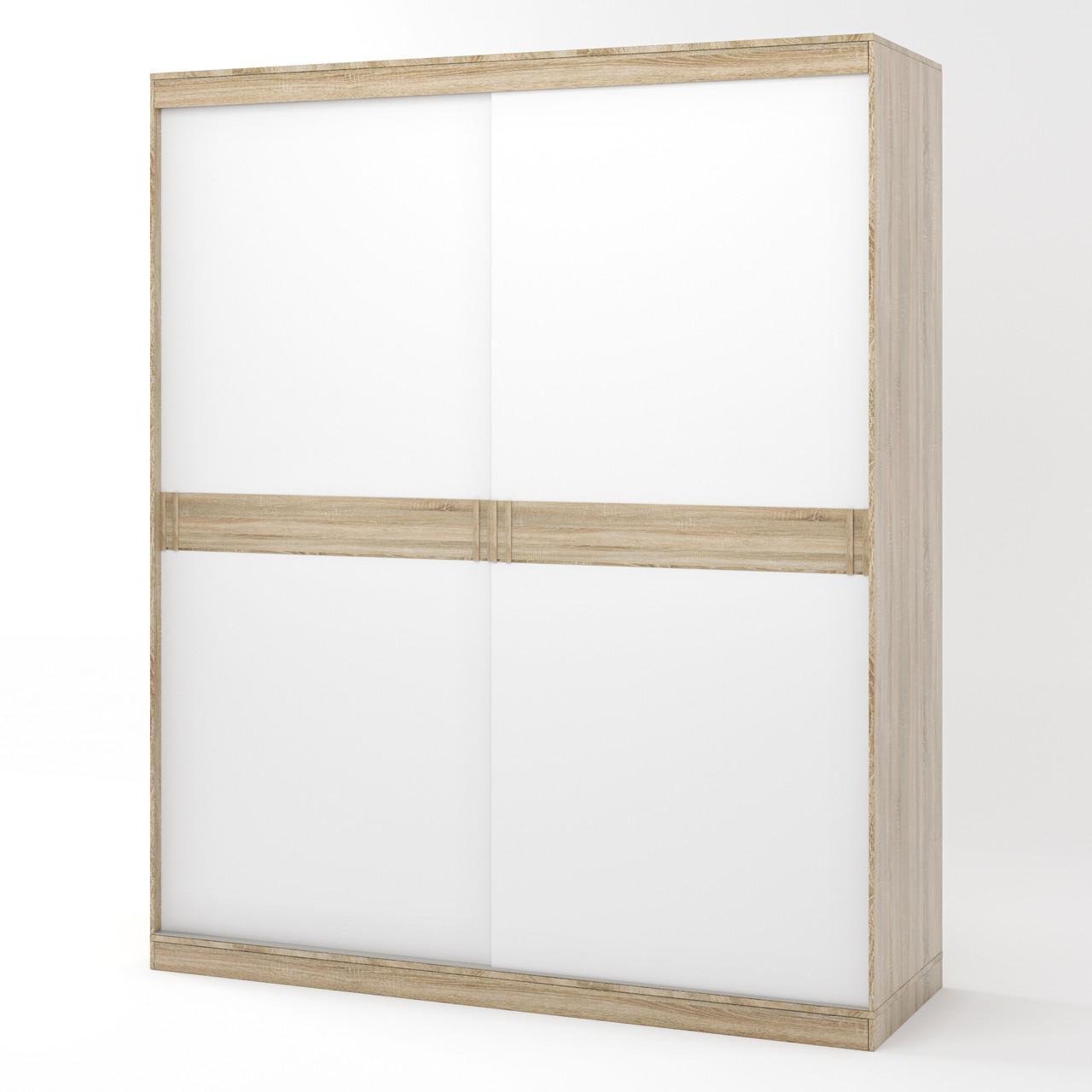 Шкаф-купе Эверест Соната 1800 двухдверный 180х60х217 см Дуб Сонома/Белый (DTM-2398)