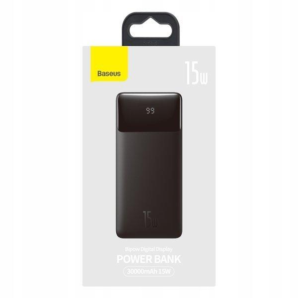 Повербанк Baseus Bipow Digital Display Power Bank 15 Вт 30000 mAh 2USB/1Type-C PD/QC 3 A Black (PPDML-K01) - фото 8