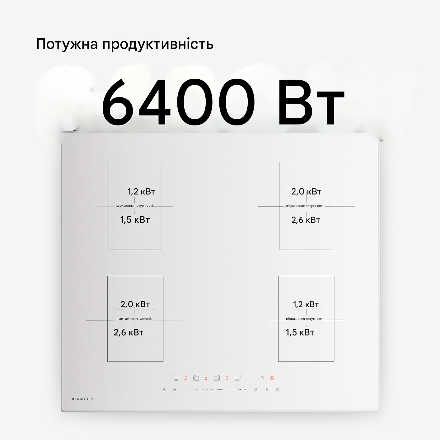 Індукційна плита KLARSTEIN Velaire 60 см 4 конфорки (10047416) - фото 7
