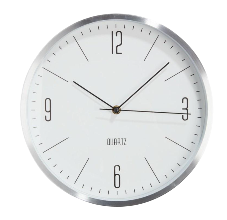 Часы настенные d 30 см Серебристые (53c35b96)