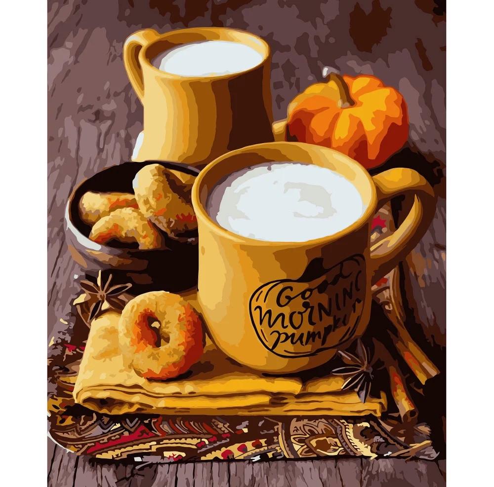 Картина за номерами Strateg Пінка молока 40x50 см (VA-3211)