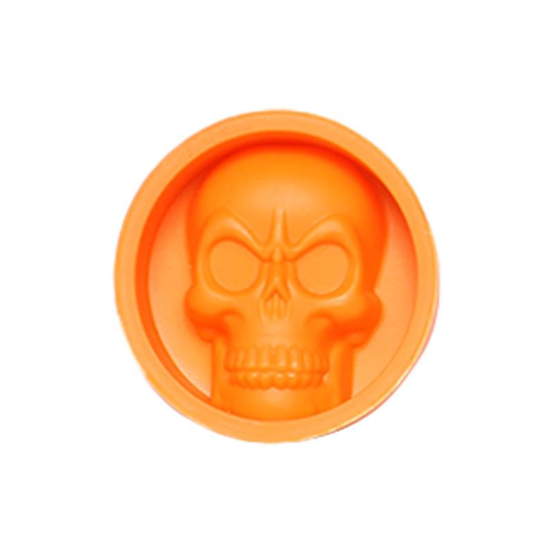 Силиконовая форма CUMENSS AI-807 Череп Orange для льда