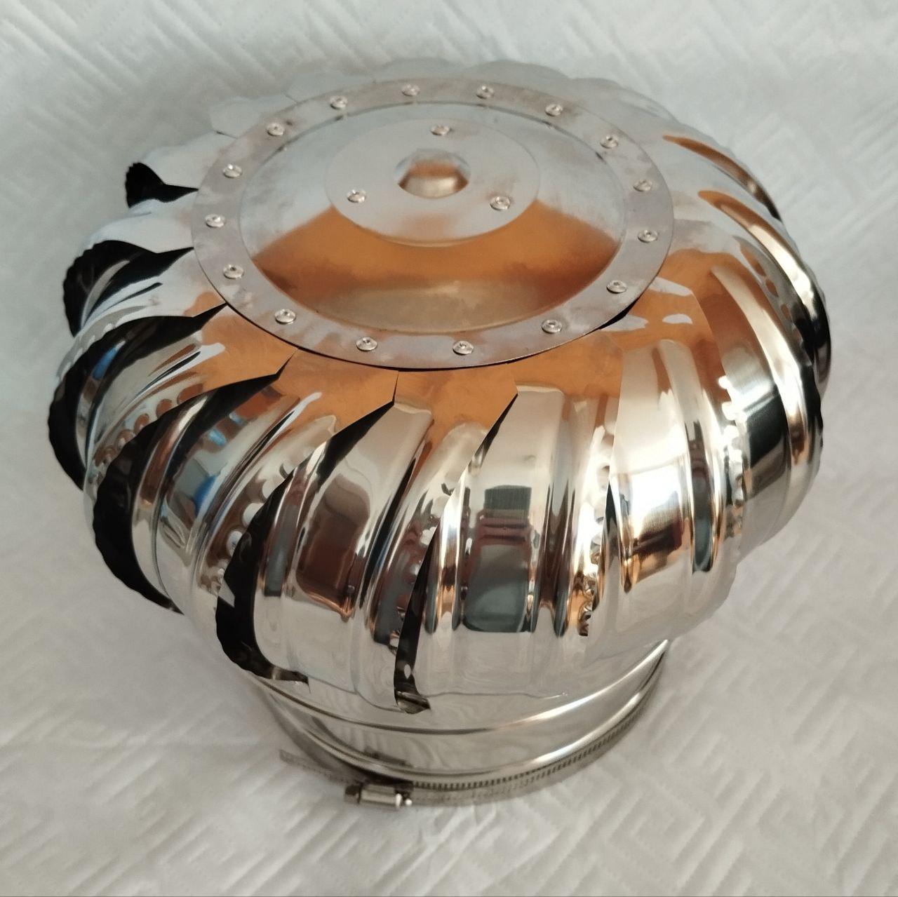 Турбодефлектор вентиляционный из нержавеющей стали 201 d 200 мм (23505695) - фото 3 Турбодефлектор вентиляционный из нержавеющей стали 201 d 200 мм (23505695) - фото 3