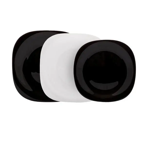 Сервіз столовий ударостійкий Luminarc Carine Black&White N1479 на 6 персон 18 предметів Чорно-білий (169-135-N1479)