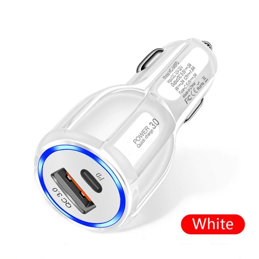 Зарядний пристрій автомобільний CWa USB-Type-C QC 3.0 White (К051038) - фото 4