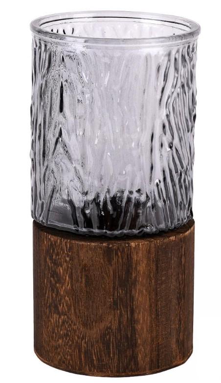 Ваза стеклянная 10х20 см (R35680-BL)