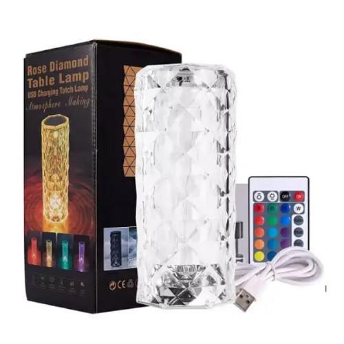 Лампа хрустальная Rose Table Lamp Ромб RGB с 4 режимами с кристаллическим эффектом (8962)