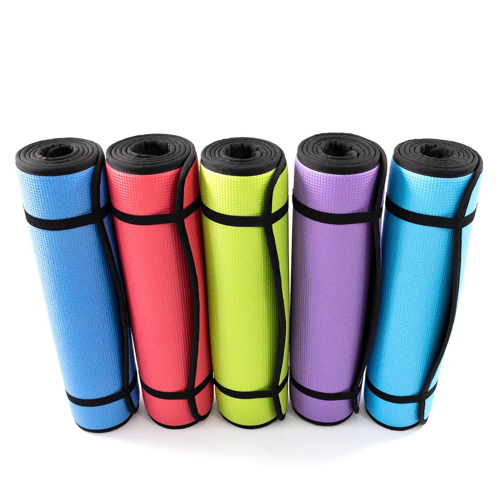 Килимок для йоги та фітнесу EVA Osport Yoga Pro/8 мм Чорно-салатовий (OF-0275) - фото 3