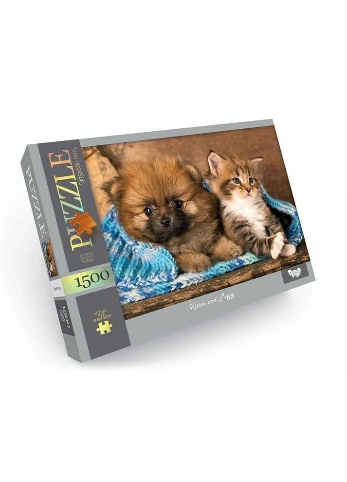 Пазлы детские Danko Toys Kitten and Puppy 475х680 мм 1500 элементов (C1500-04-01)