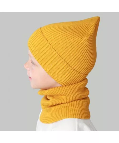 Комплект шапка и шарф детский Elf Пит р. 50 Горчичный (OK002187)