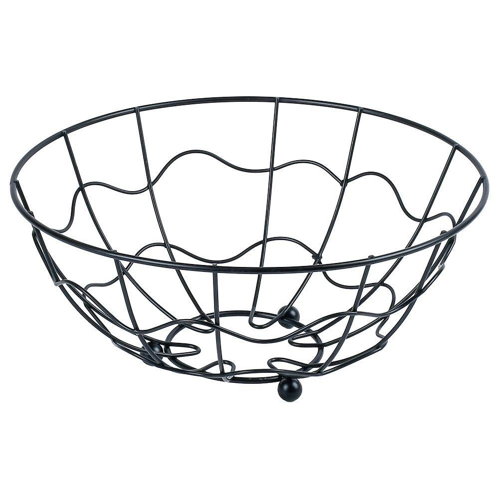 Кошик для сервірування фруктів металевий сітчастий 23 см Black (33137703)