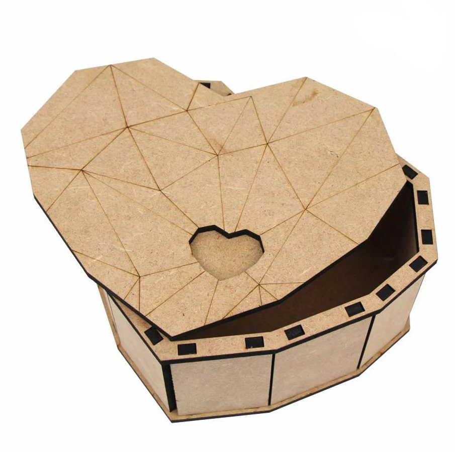 Подарочная коробка для декупажа Rosa Talent Сердце МДФ 26х21х9 см (4823100233866)