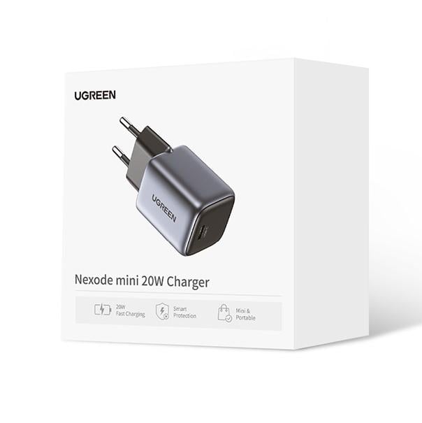 Зарядний пристрій мережевий UGREEN CD318 Type-C 20W GAN Nexode Mini Gray (90664) - фото 10