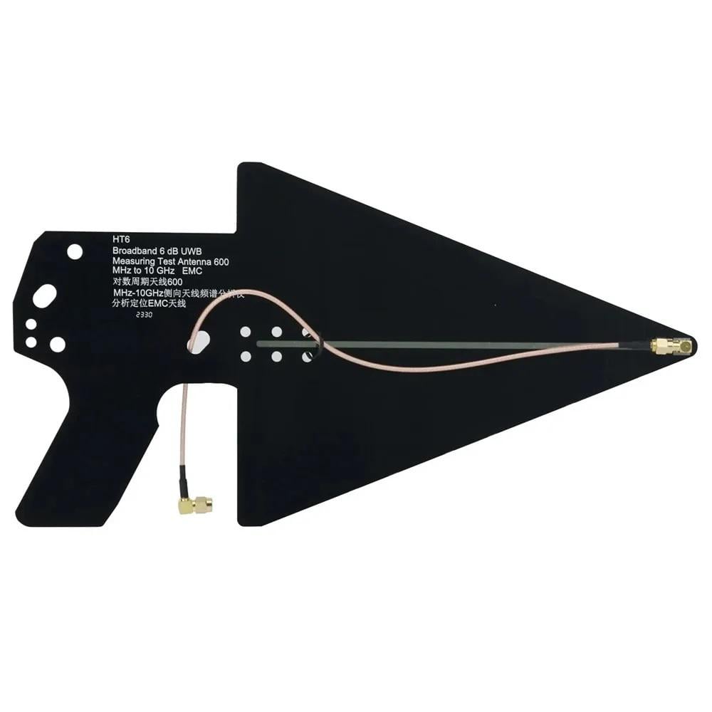 Антенна UWB 600MhZ-10Ghz 6dBi HT6 SMA-Male направлена ​​логопериодическая для анализаторов спектра (00-00024244)