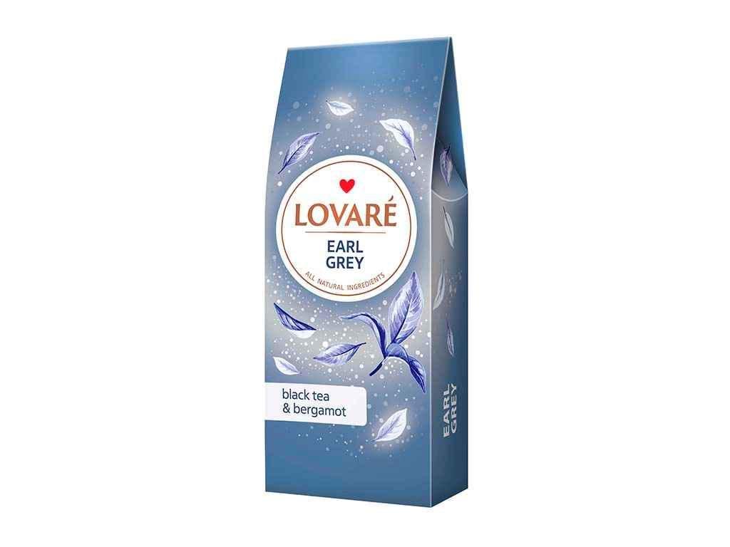 Чай фасованный зеленый Lovare Earl Grey с бергамотом 80 г (882632)
