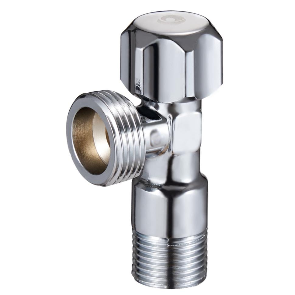 Кран угловой вентильный Zegor FZ63 приборный латунь 1/2"х3/8" Хром