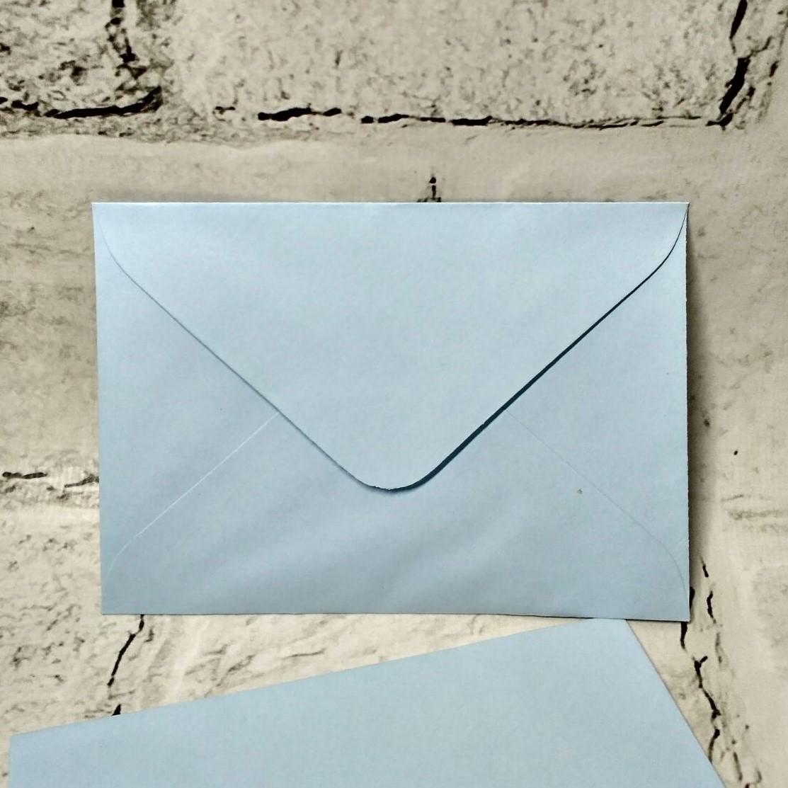 Конверт бумажный 9,3х13 см Светло-голубой (162-14)