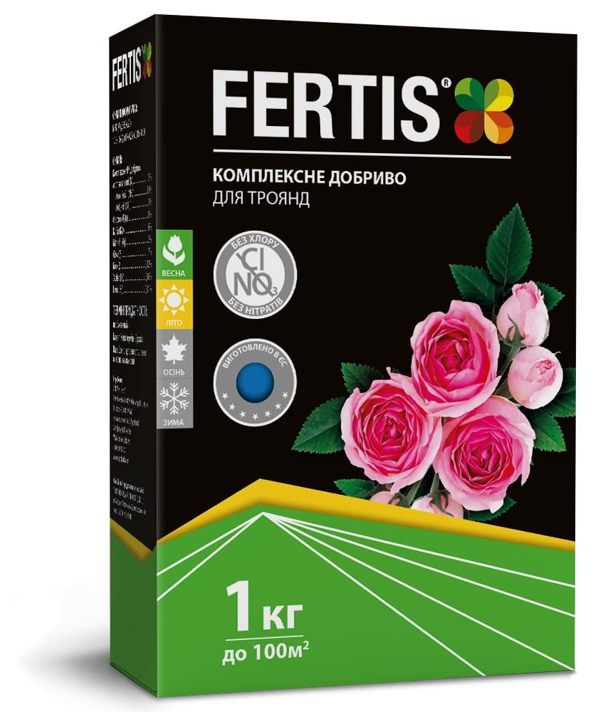 Удобрение комплексное минеральное для роз Fertis NPK 12.8.16 МЕ 1 кг