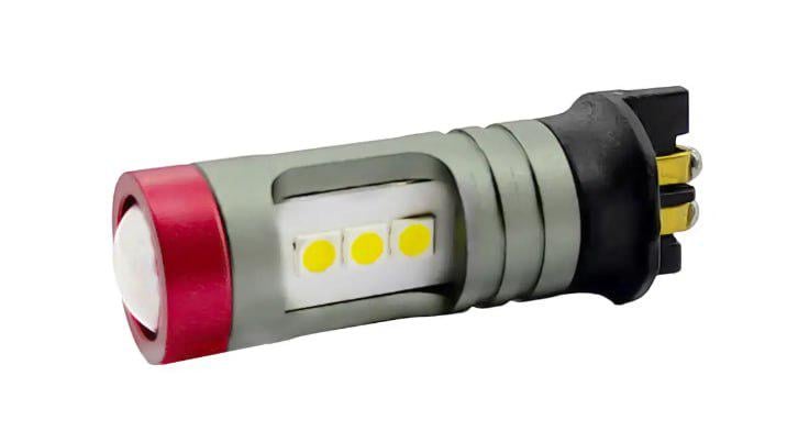 Лампа Pw24w AVolt -3030-1SMD+1010-2SMD LENS Canbus White DC12-24V (13901)