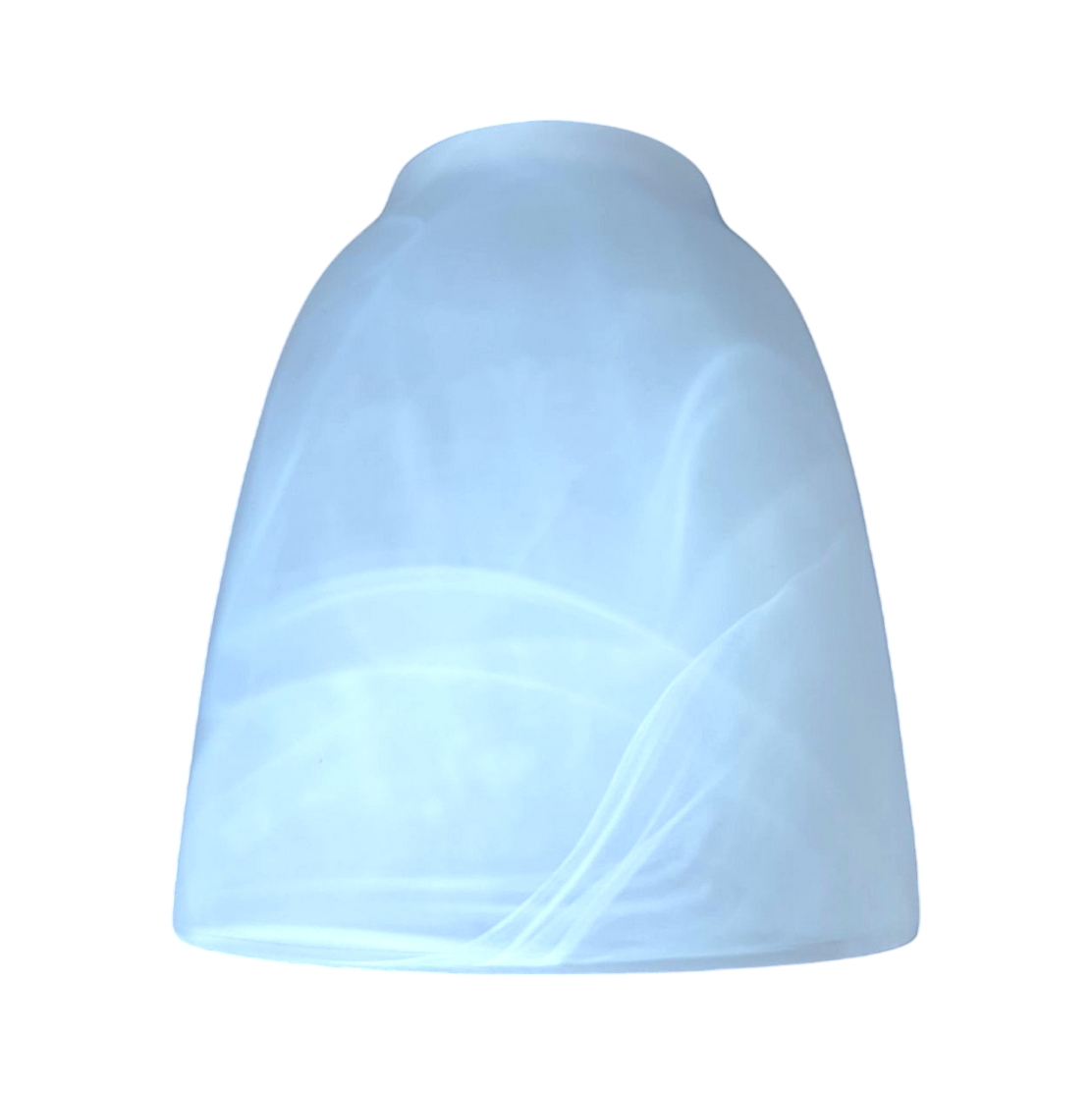 Плафон стеклянный Е27Белый мраморный