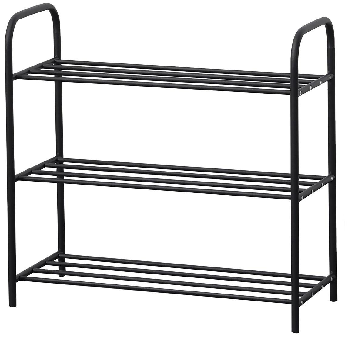 Полиця для взуття Bonro B23 3-рівнева Чорний (4729)