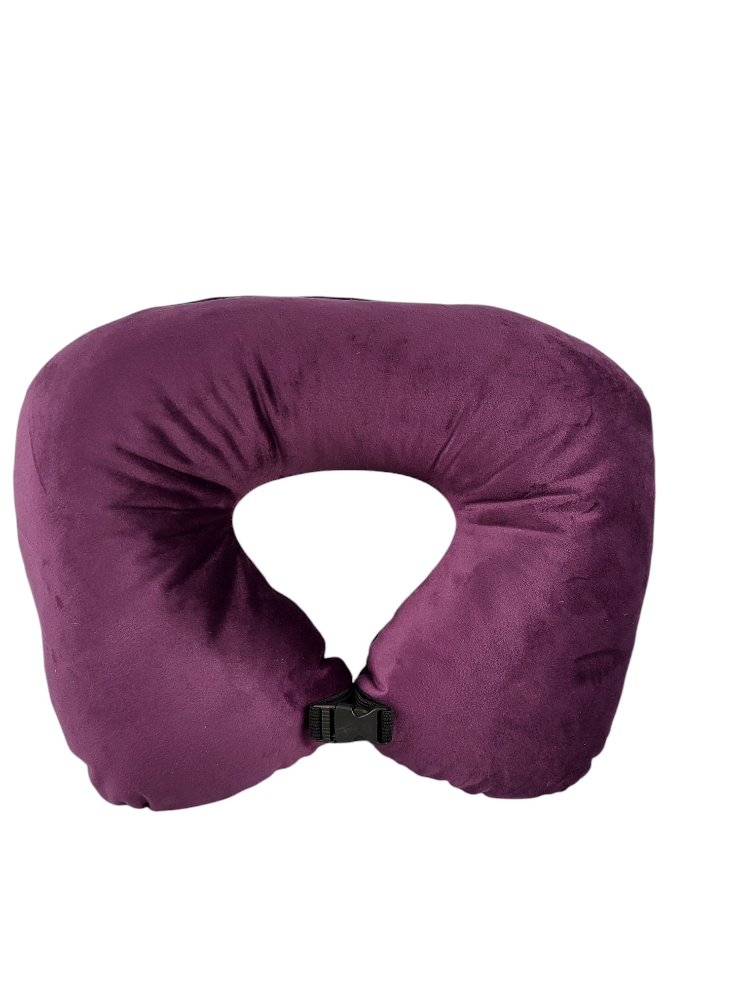 Подушка для путешествий с фиксатором велюр 25х35 см Фиолетовый (1433)