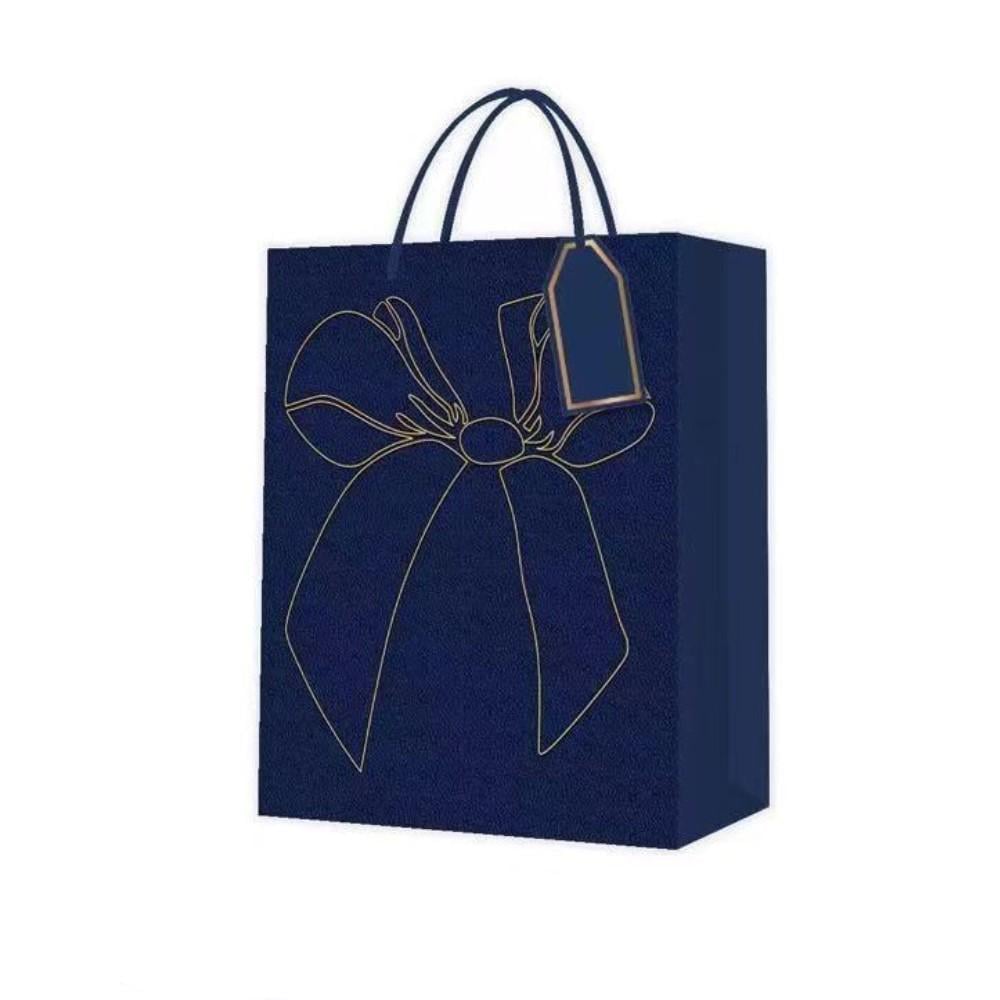 Подарунковий пакет Stenson Bow R97069-S паперовий 18х23х10 см Синій (26815859)