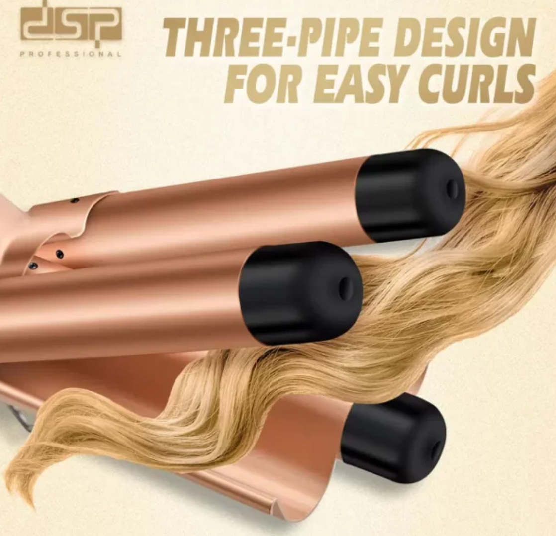 Плойка потрійна хвиля DSP 20174 зі щипцями та регулювальної температури (23120333) - фото 5