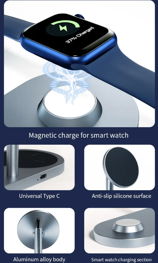 Беспроводное зарядное устройство Wiwu Power Air X23 3в1 Power Air Wireless Charger Station (68962) - фото 10 Беспроводное зарядное устройство Wiwu Power Air X23 3в1 Power Air Wireless Charger Station (68962) - фото 10