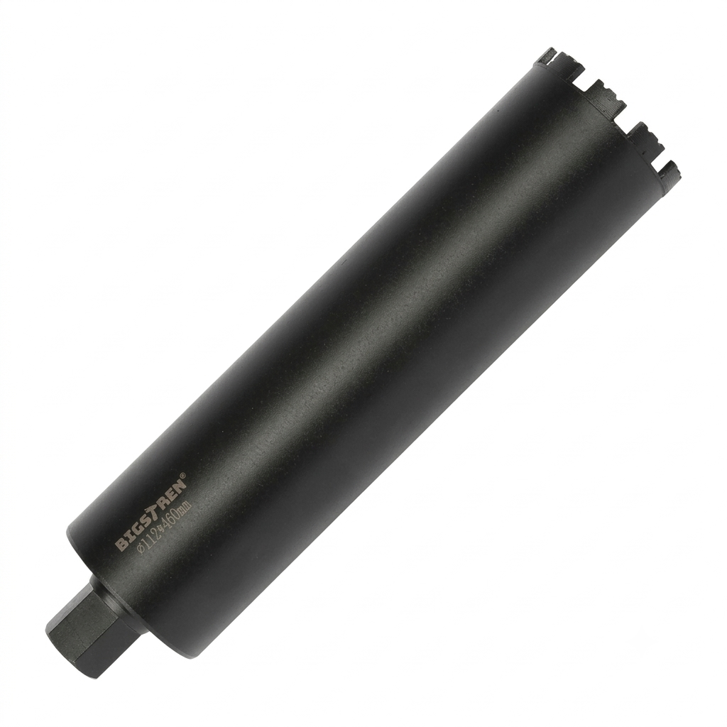 Коронка алмазная Bigstren 27083 112х460 мм для бетона и камня 1 1/4" UNC 9 сегментов высотой 12 мм (3068058893)