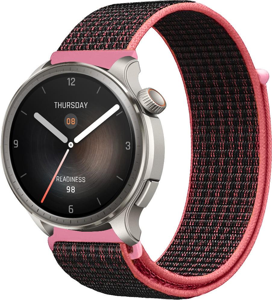 Ремінець нейлоновий Sport Loop для Amazfit Balance Black/Pink (37234-51)