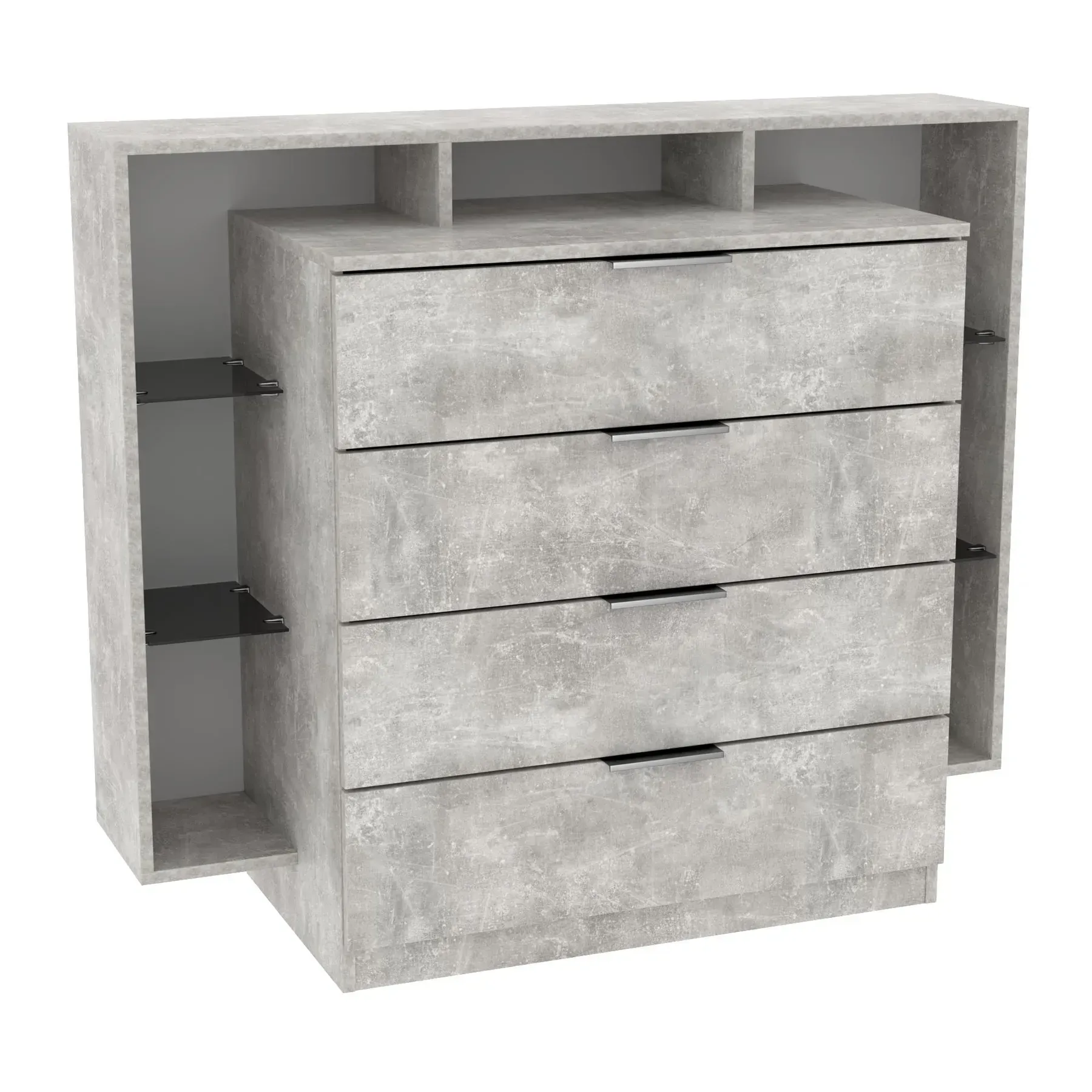 Комод Kontinent Кристалл 120х45х100 см Бетон (79644165) - фото 1 Комод Kontinent Кристалл 120х45х100 см Бетон (79644165) - фото 1