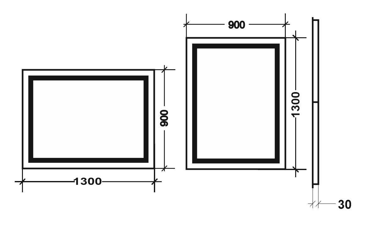 Дзеркало з LED підсвічуванням Еджи 900х1300 мм (ADGY 1-900х1300) - фото 6