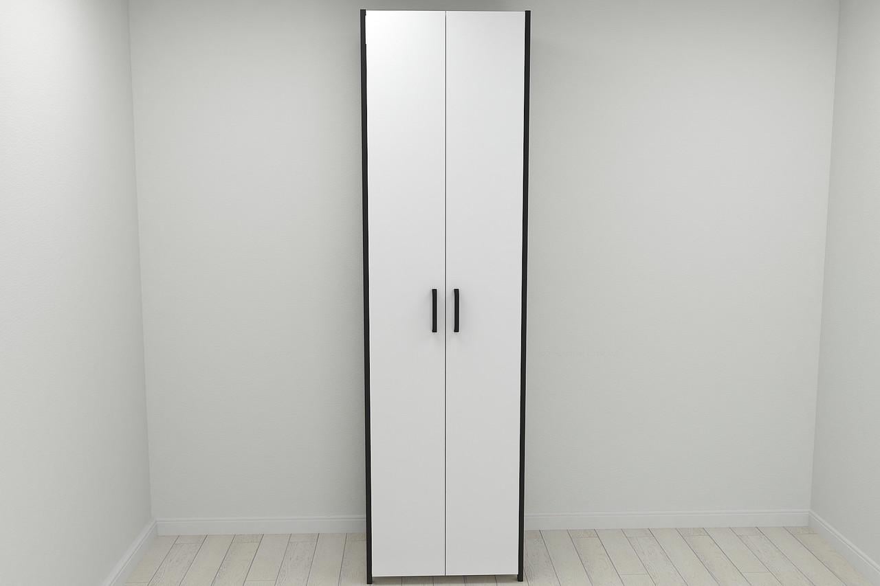 Шкаф Ferrum-decor Гардероб Уни секция 6 серии Конект металл/ДСП 16 мм 220x60x50 см Черный/Белый (FRD-104571) Шкаф Ferrum-decor Гардероб Уни секция 6 серии Конект металл/ДСП 16 мм 220x60x50 см Черный/Белый (FRD-104571)