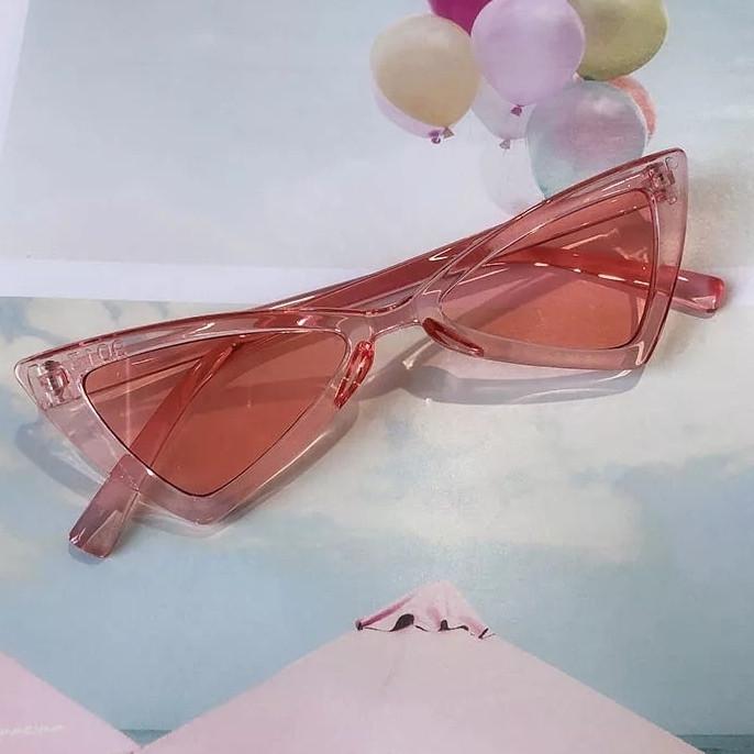 Очки детские треугольные стильные солнцезащитные Розовый