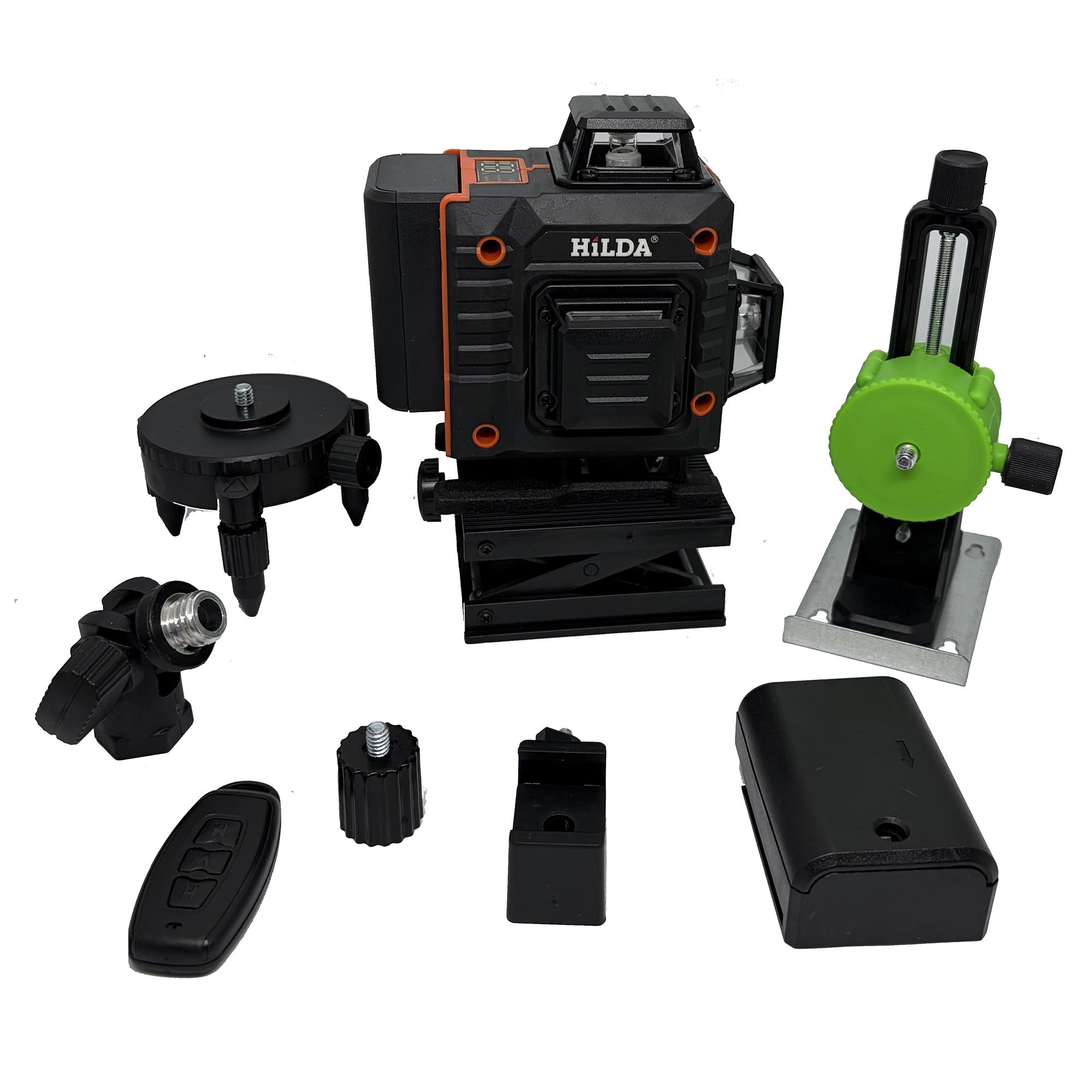 Лазерный уровень откалиброван Hilda Maximum 4D на 16 линий 360° нивелир с дисплеем и зеленым лучом (32408720)