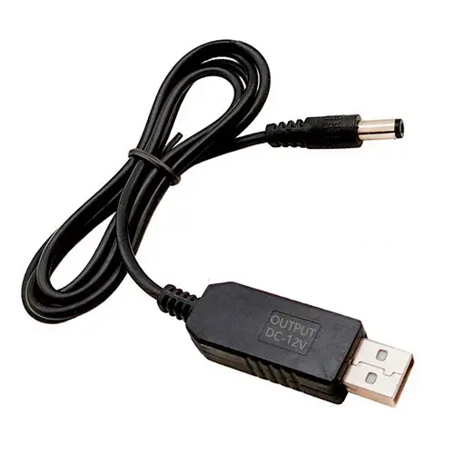 Кабель перехідник USB-DC 5,5x2,1 мм 100 см 5-9В (10440795) - фото 1