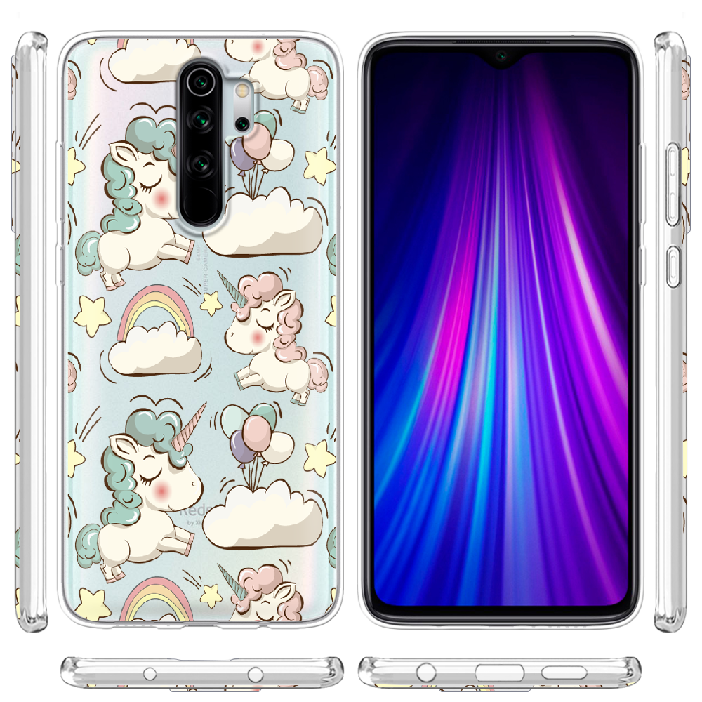 Чохол Boxface Xiaomi Redmi Note 8 Pro Unicorns Прозорий силікон (38222-cc2-38222) - фото 3