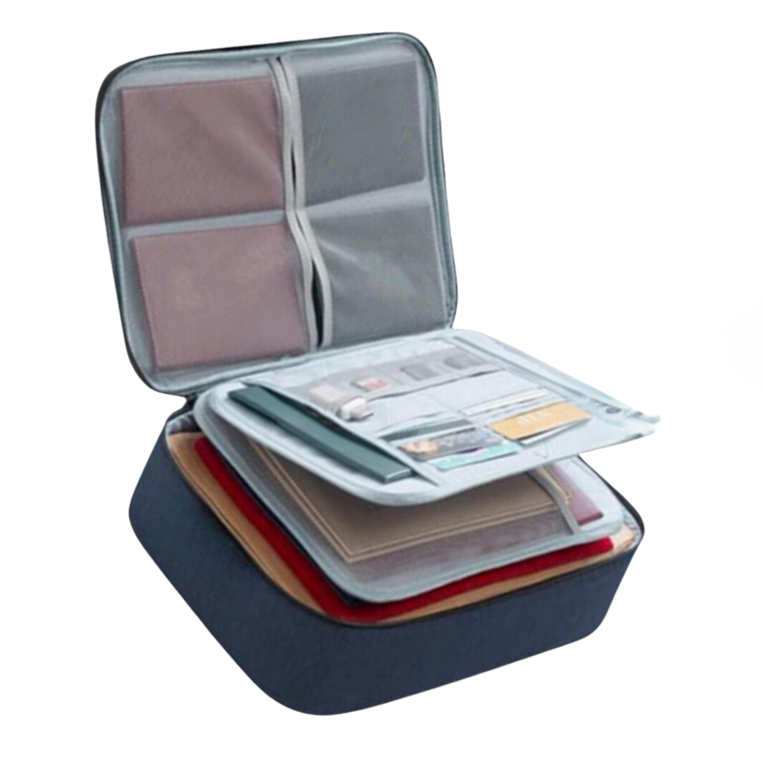 Органайзер туристический на молнии для документов на 2 отделения Темно-синий - фото 2 Органайзер туристический на молнии для документов на 2 отделения Темно-синий - фото 2