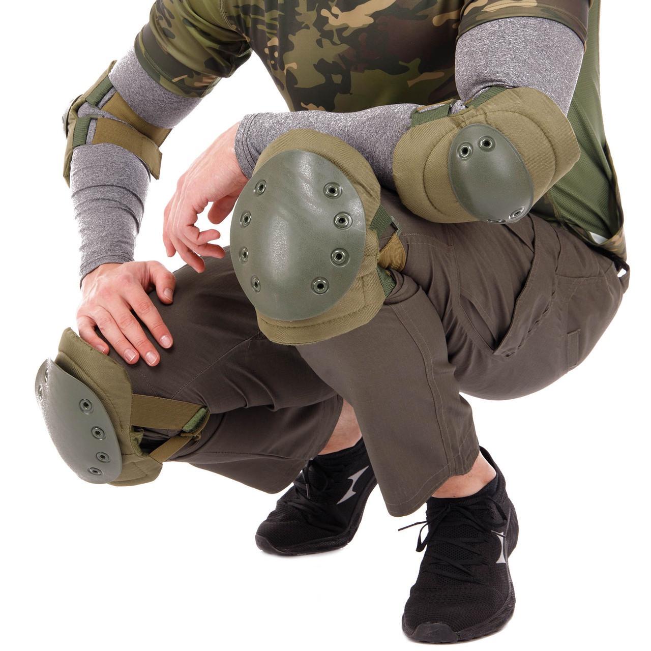 Комплект захисту наколінники/налокітники Олива (2439203629) - фото 5 Комплект захисту наколінники/налокітники Олива (2439203629) - фото 5