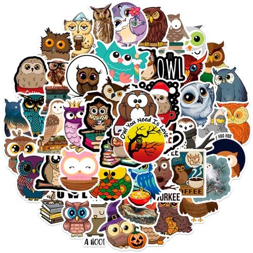 Набор наклеек Сова Owl 50 шт. (3308)