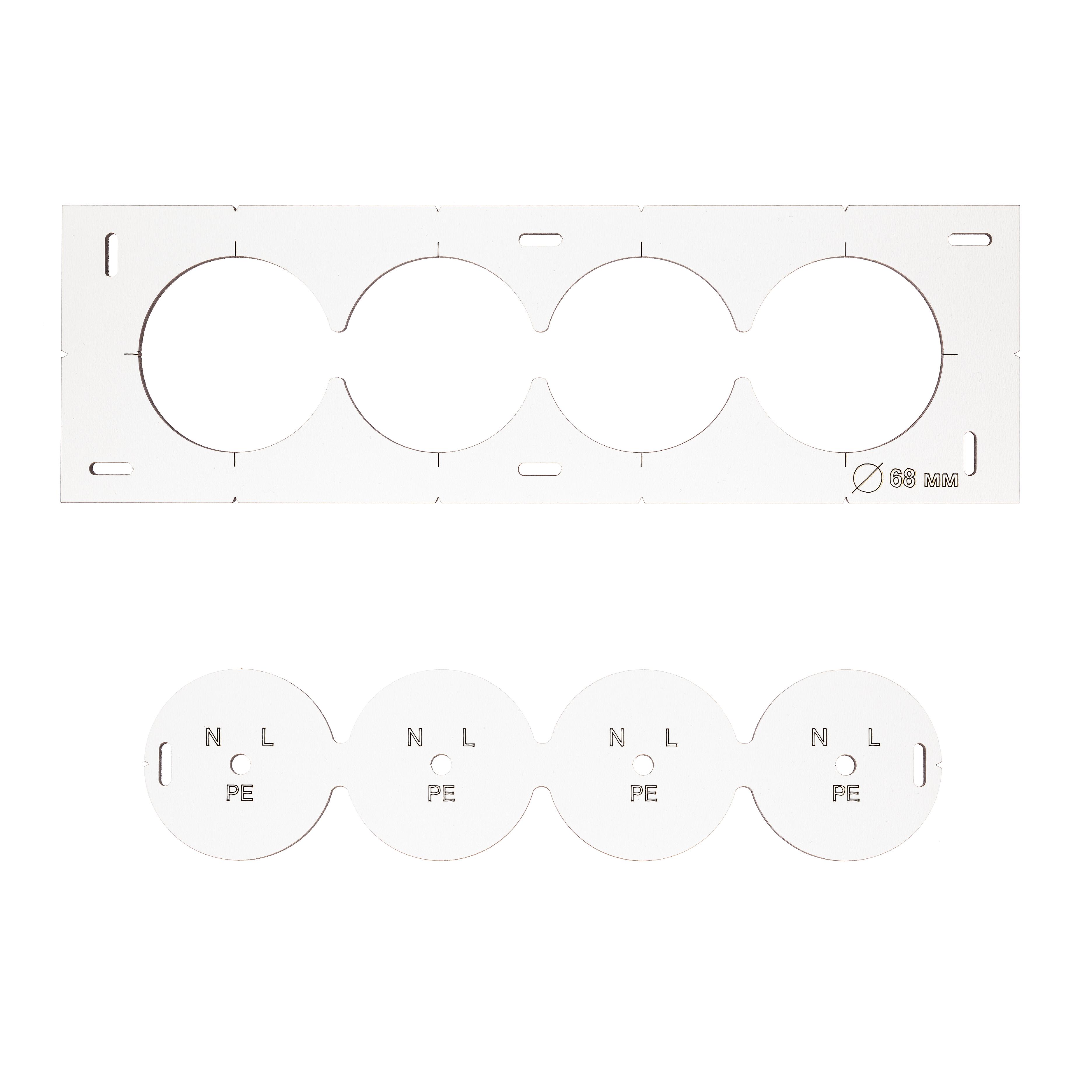 Шаблон Polax для подрозетников с отверстиями (1000-239)