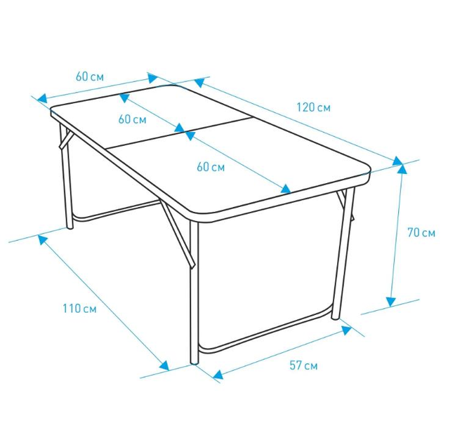 Стол для пикника Easy Camping раскладной металлические стулья 4 шт. Зеленый - фото 4