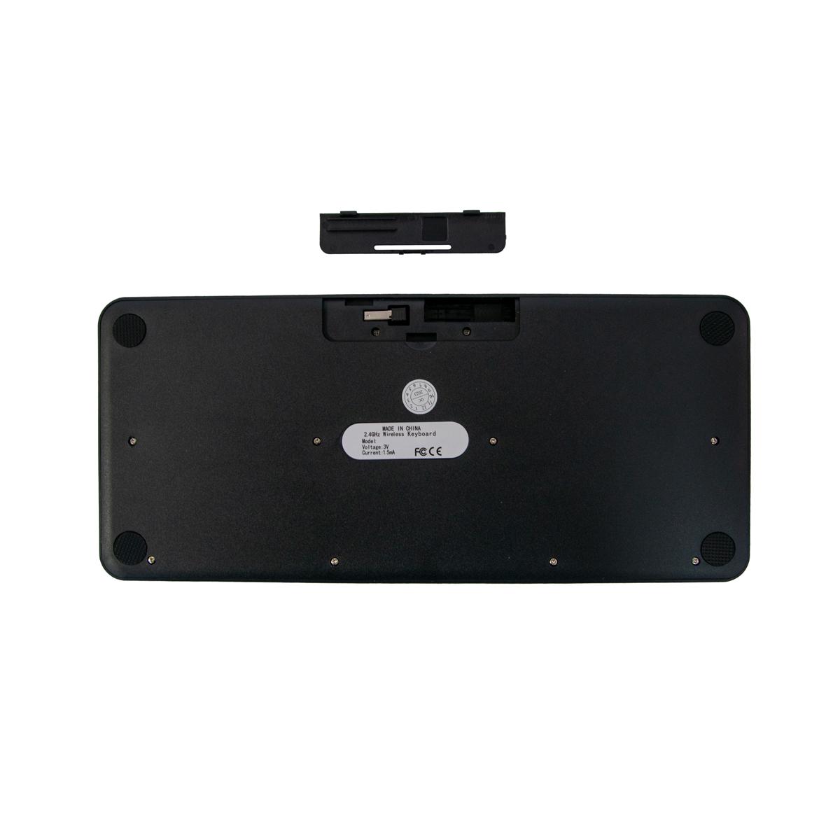 Клавіатура та мишка бездротові Multimedia Keyboard Wireless 2.4 GHz (1010453-Black) - фото 3