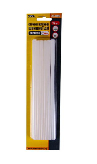 Стрижні клейові MasterTool EXPRESS швидкої дії 12 шт. 7,2х200 мм (42-1165)