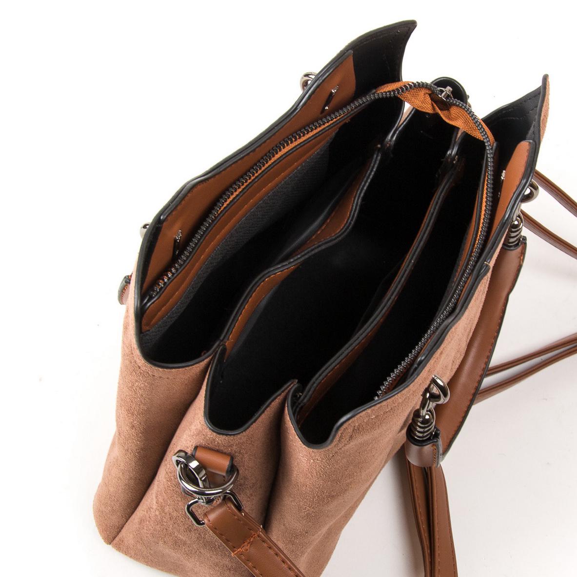 Женская модельная сумка из замша Fashion 8083 Коричневый - фото 4