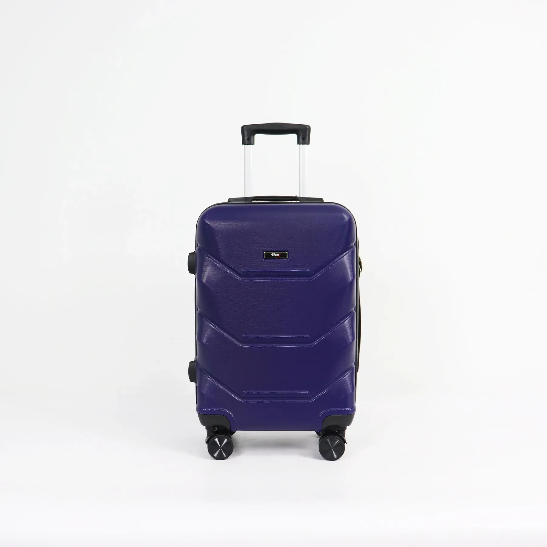 Чемодан дорожный 4Points ONE маленький на двойных колесах пластиковый S Темно-синий (40612)