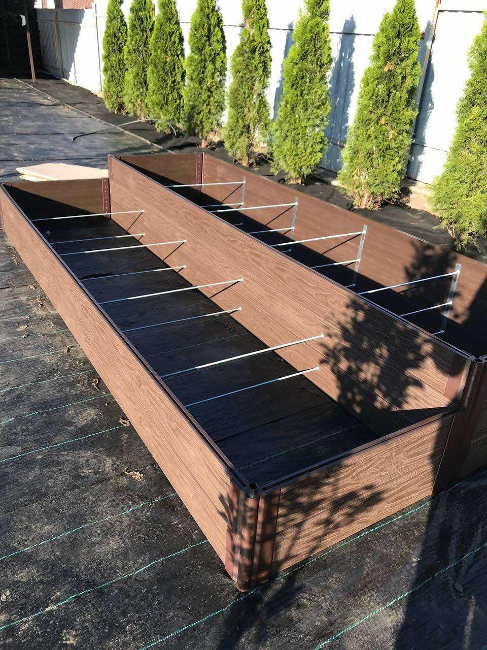 Висока тепла грядка Decking-Clips з ДПК 3D фактура 300х750х3000 мм Коричневий - фото 2