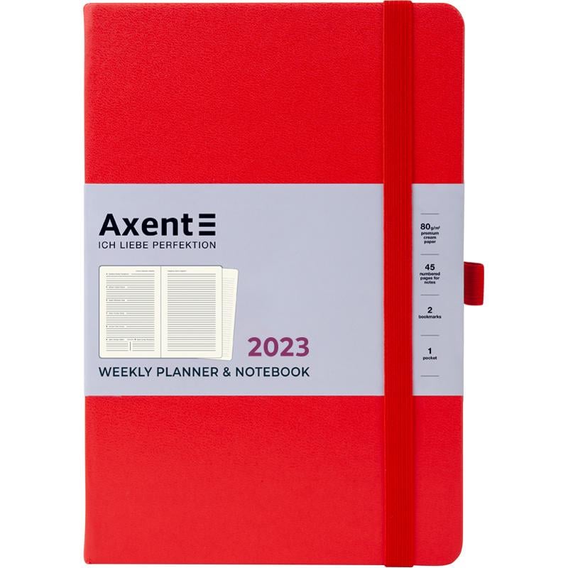 Еженедельник Axent Prime Strong 145x210 мм 96 листов Красный (8507 23 05 A)